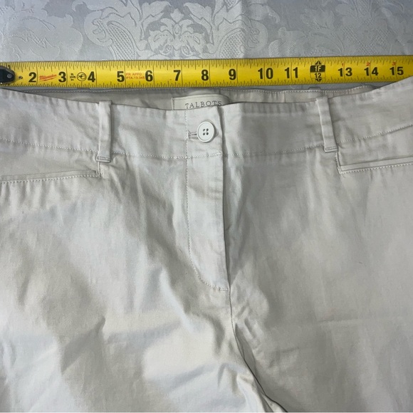 Talbots Petites Women's Cotton Stretch Jeans Cropped Size 12P Light Khaki/Beige - Picture 4 of 7